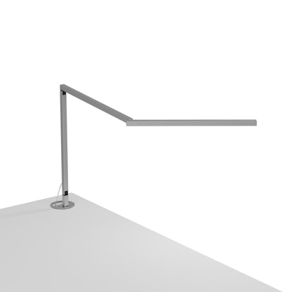 Z-Bar Mini Gen 4 LED Desk Lamp in Silver (Grommet Mount).