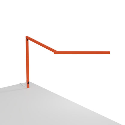Z-Bar Mini Gen 4 LED Desk Lamp in Matte Orange (Through-Table Mount).