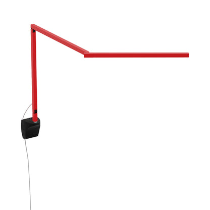 Z-Bar Mini Gen 4 LED Desk Lamp in Matte Red (Wall Mount).
