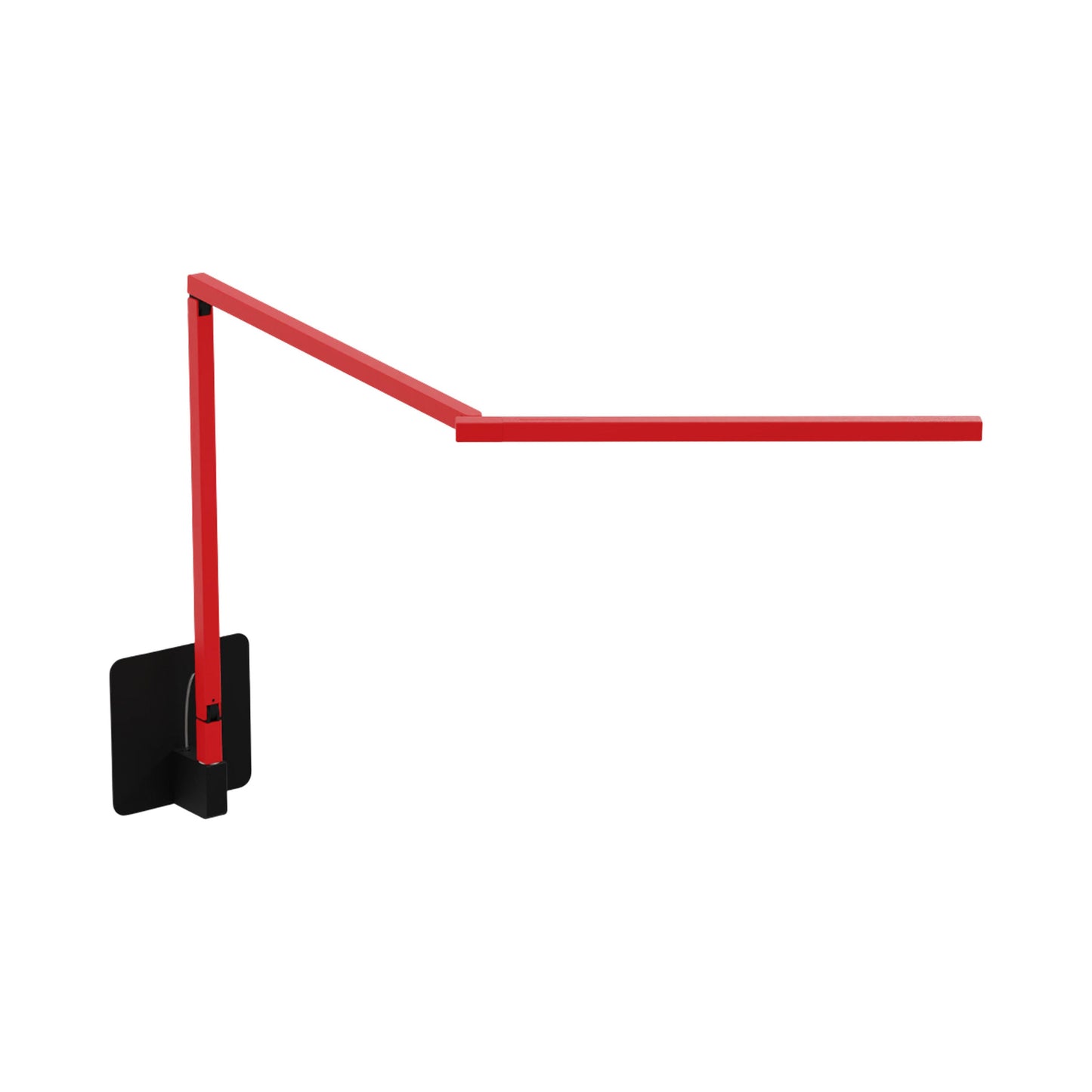 Z-Bar Mini Gen 4 LED Desk Lamp in Matte Red (Hardwire Wall Mount).