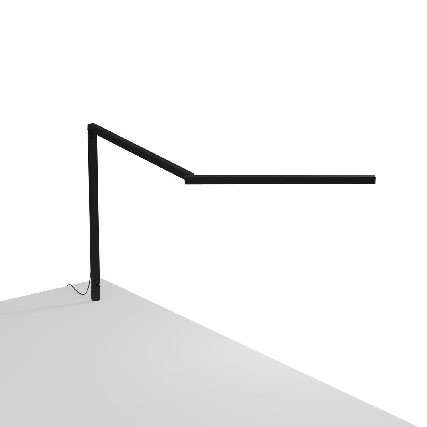 Z-Bar Mini Pro Gen 4 LED Desk Lamp in Matte Black (Through-Table Mount).