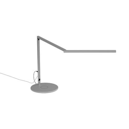 Z-Bar Mini Pro Gen 4 LED Desk Lamp in Silver (Wireless Charging Base).