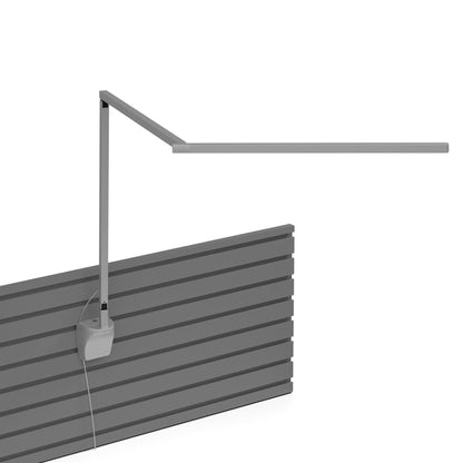 Z-Bar Pro Gen 4 LED Desk Lamp in Silver (Slatwall Mount).