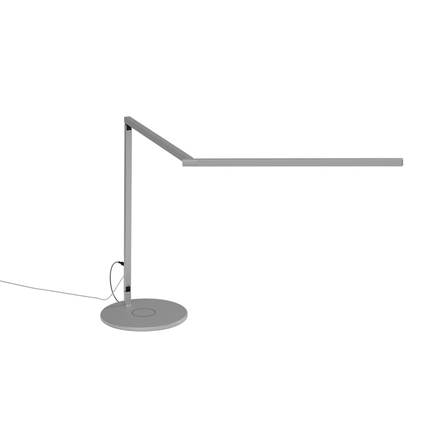 Z-Bar Pro Gen 4 LED Desk Lamp in Silver (Wireless Charging Base).