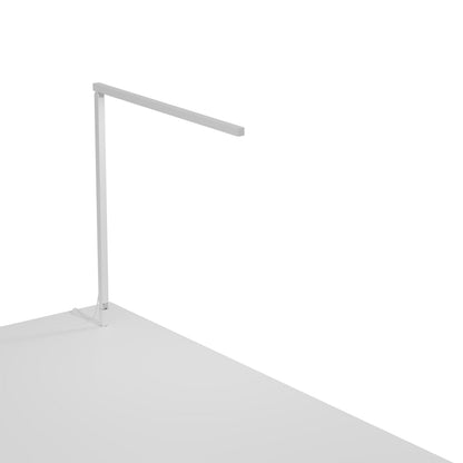 Z-Bar Solo Gen 4 LED Desk Lamp in Matte White (Through-Table Mount).