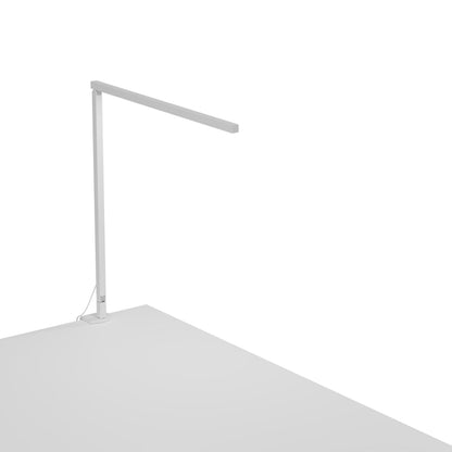 Z-Bar Solo Gen 4 LED Desk Lamp in Matte White (Two-piece Clamp).