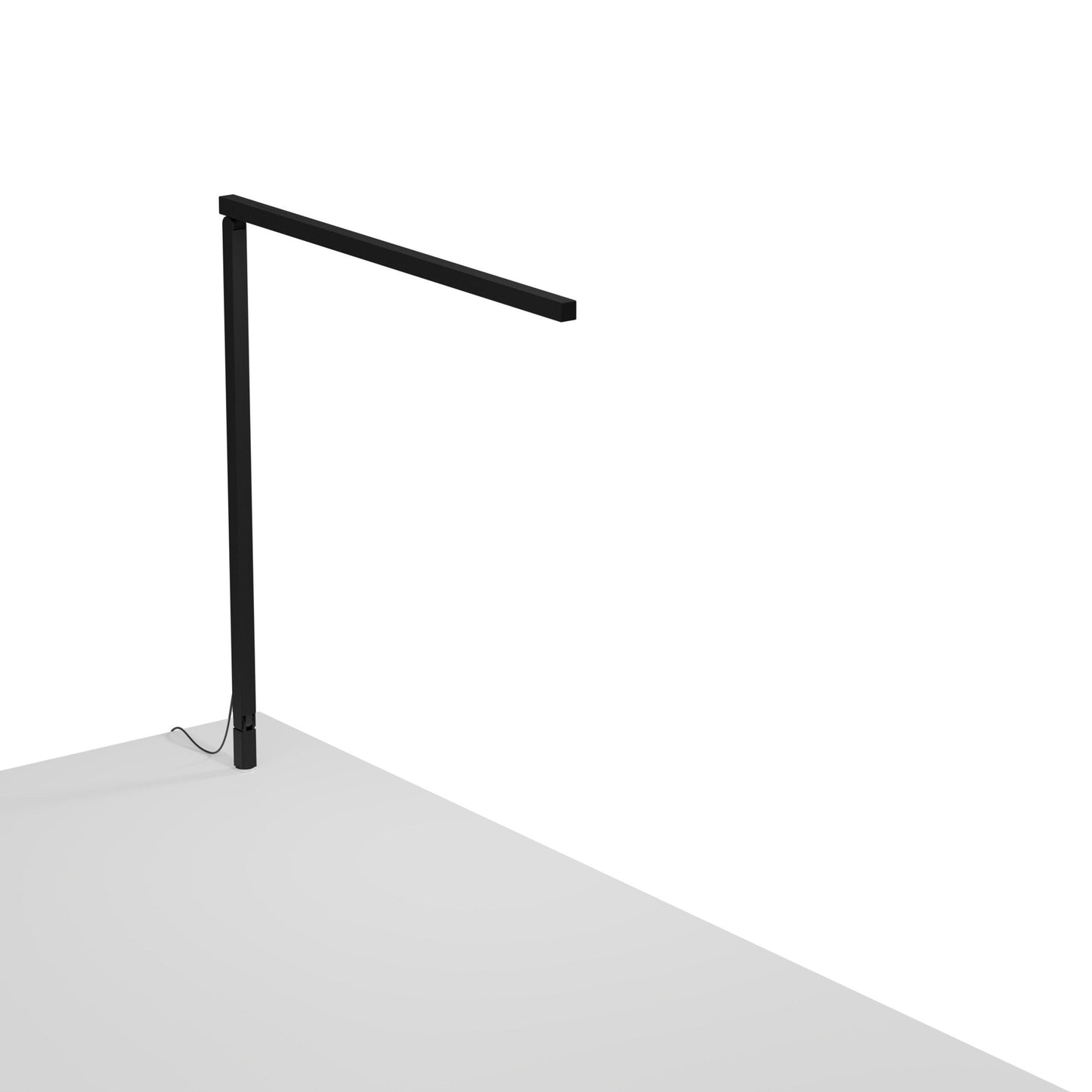 Z-Bar Solo Gen 4 LED Desk Lamp in Matte Black (Through-Table Mount).