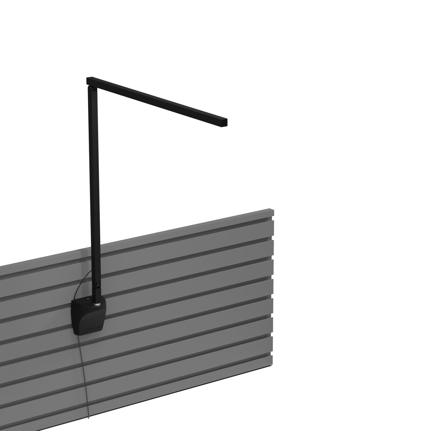 Z-Bar Solo Gen 4 LED Desk Lamp in Matte Black (Slatwall Mount).