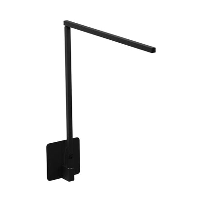 Z-Bar Solo Gen 4 LED Desk Lamp in Matte Black (Hardwire Wall Mount).