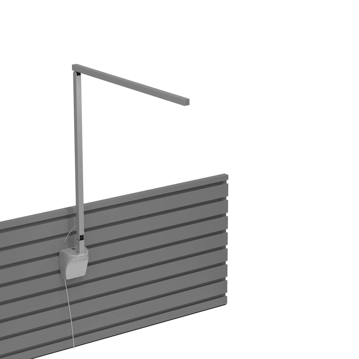 Z-Bar Solo Gen 4 LED Desk Lamp in Silver (Slatwall Mount).