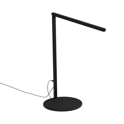 Z-Bar Solo Pro Gen 4 LED Desk Lamp in Matte Black (Wireless Charging Base).