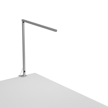 Z-Bar Solo Pro Gen 4 LED Desk Lamp in Silver (Two-Piece Desk Clamp).