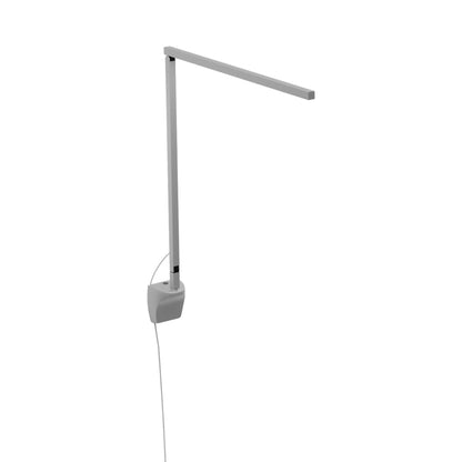 Z-Bar Solo Pro Gen 4 LED Desk Lamp in Silver (Wall Mount).