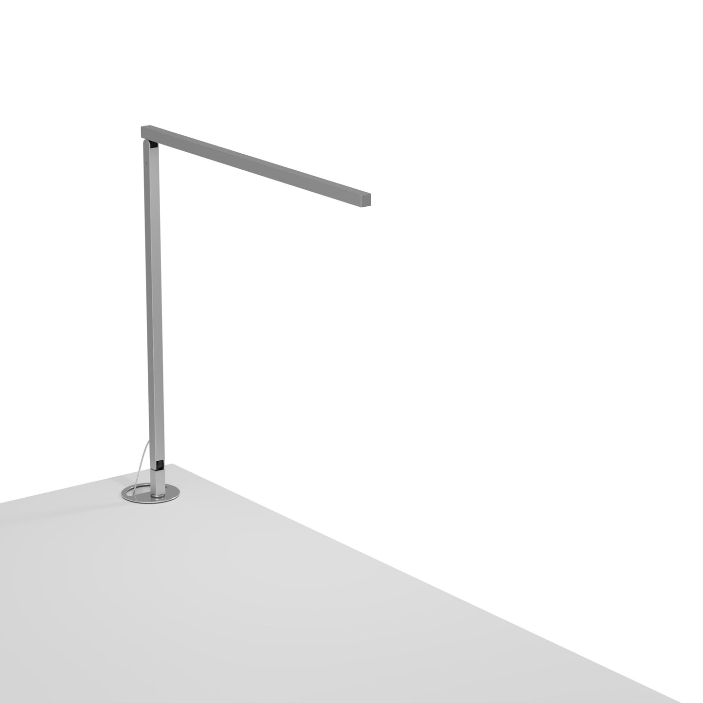 Z-Bar Solo Pro Gen 4 LED Desk Lamp in Silver (Grommet Mount).