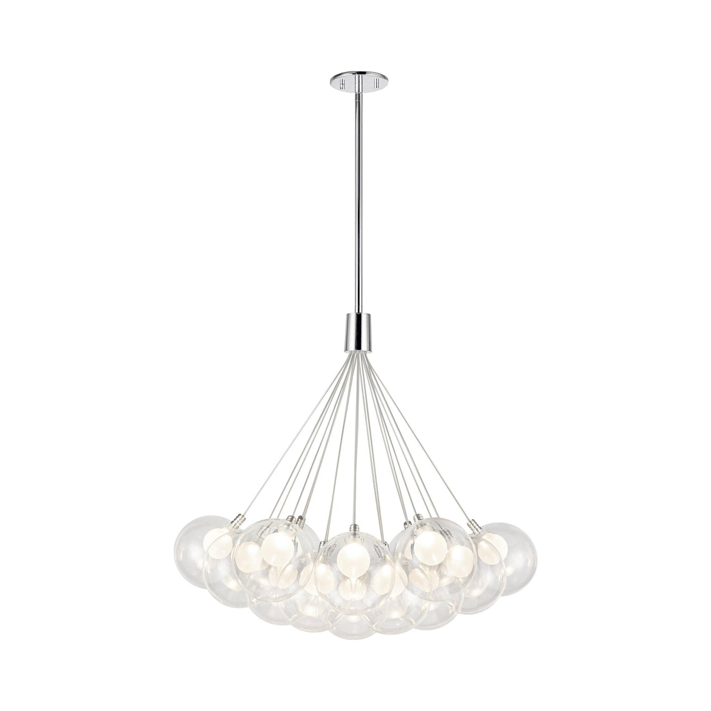 Bolla LED Chandelier in Chrome/Clear (Large).