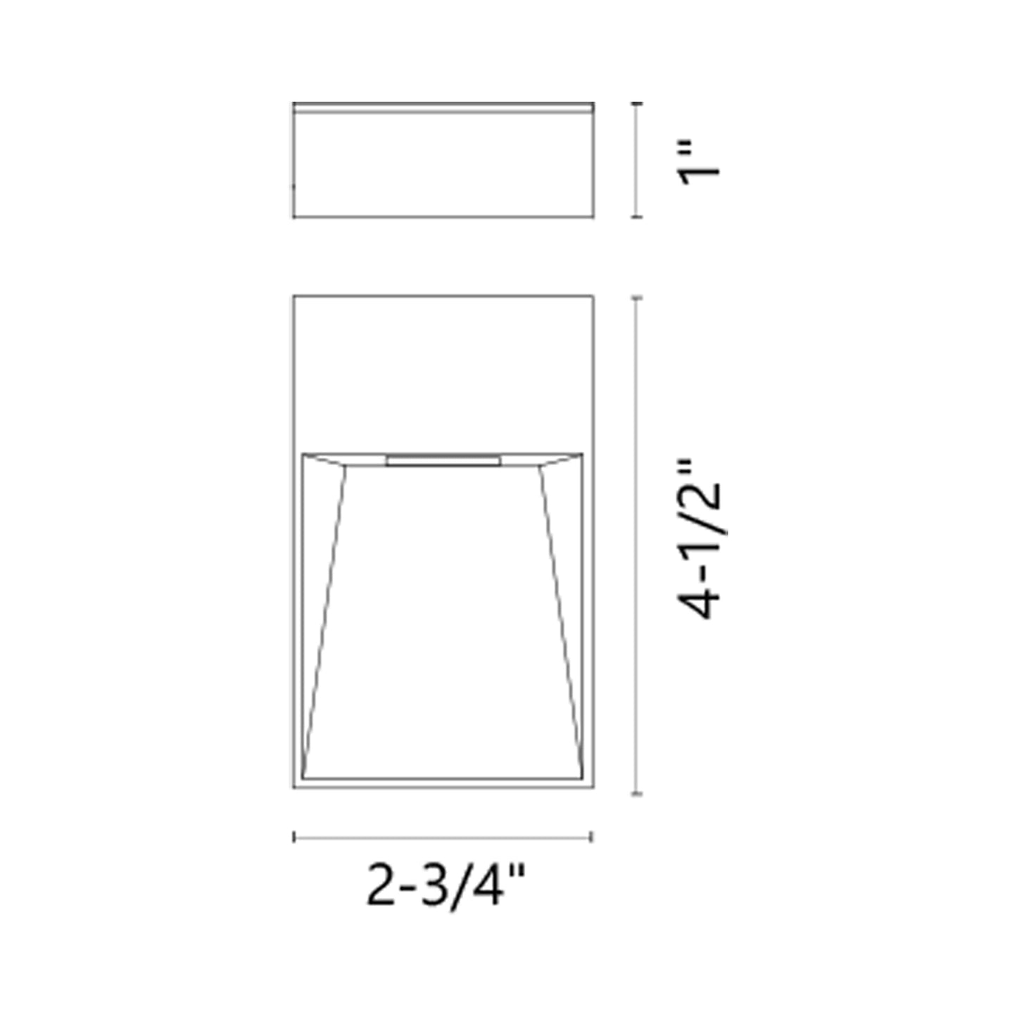 Casa Outdoor LED Wall Light - line drawing.