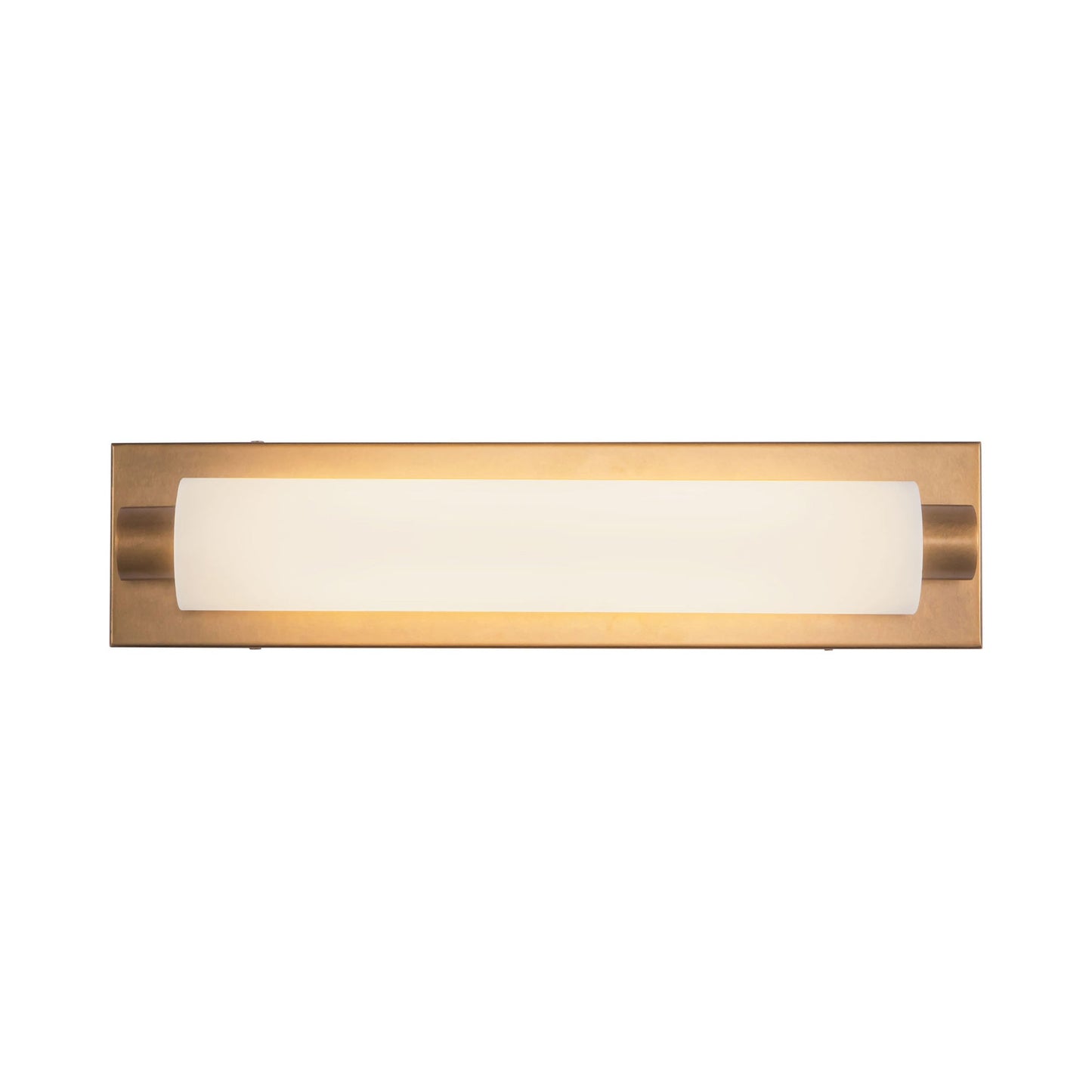 Charleston LED Bath Vanity Light in Vintage Brass (18.75-Inch).