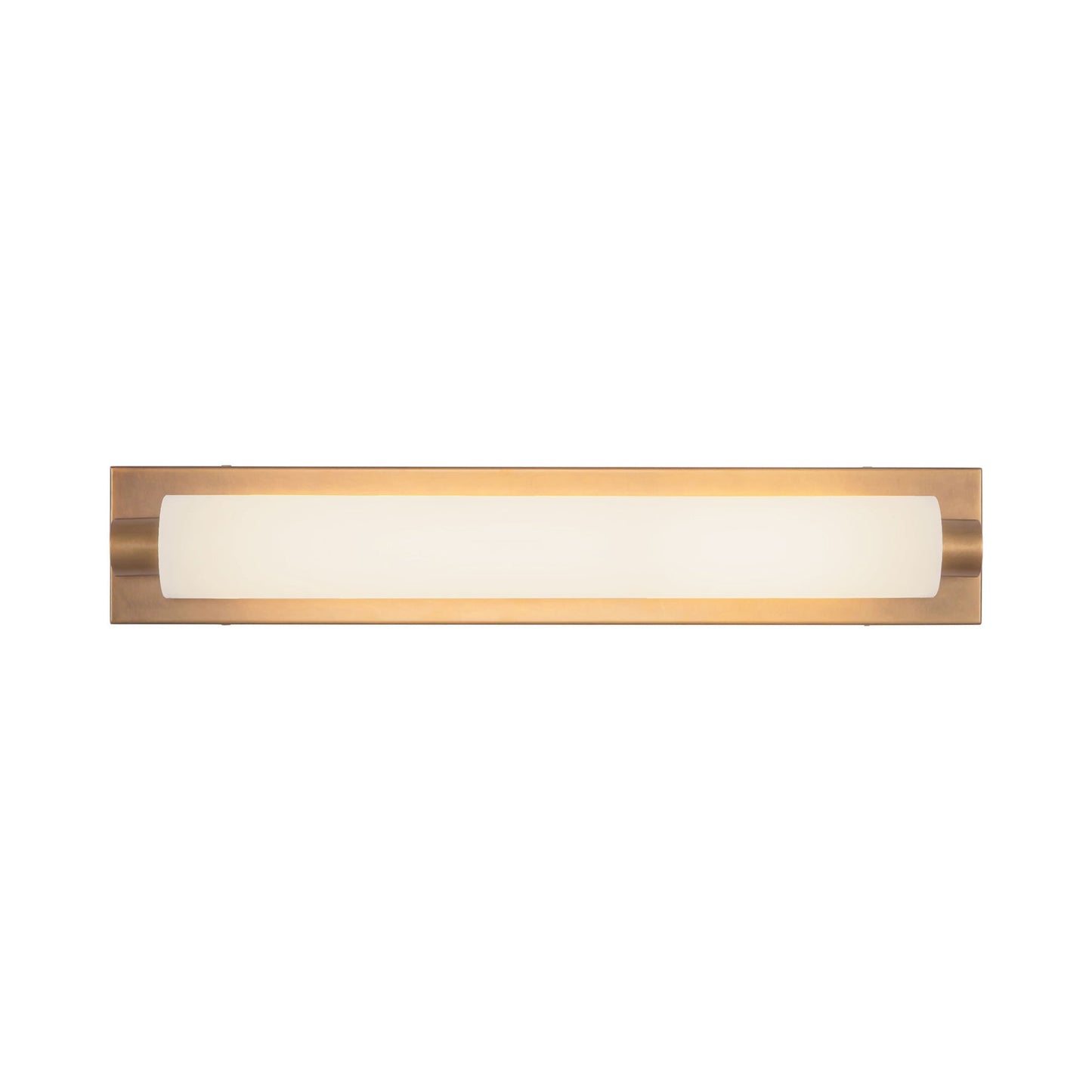 Charleston LED Bath Vanity Light in Vintage Brass (24-Inch).
