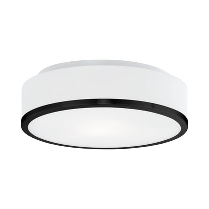 Charlie Flush Mount Ceiling Light in Black (Bulb Not Included).