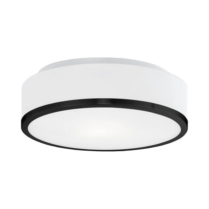 Charlie Flush Mount Ceiling Light in Black (Integrated LED/Selectable CCT).