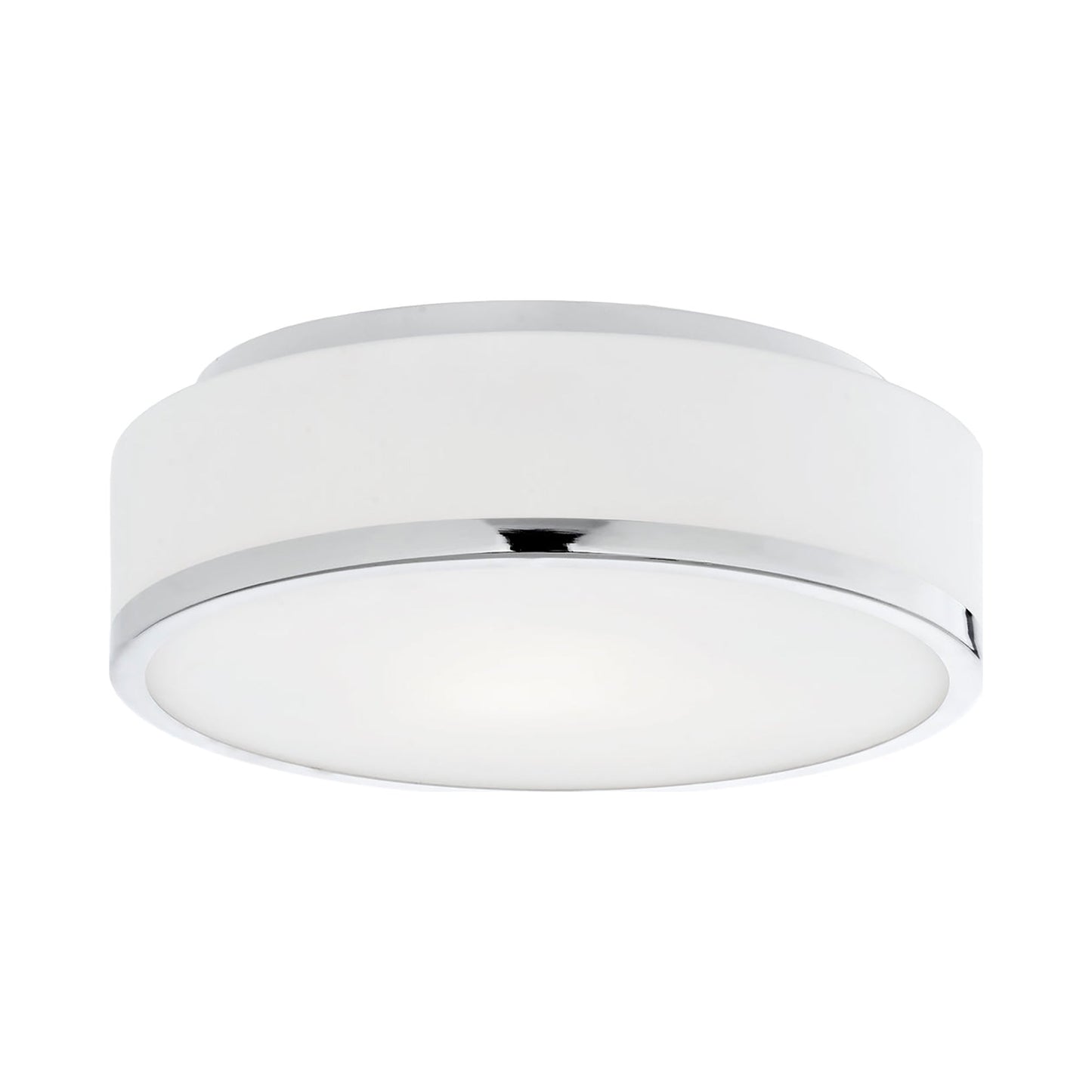 Charlie Flush Mount Ceiling Light in Chrome (Integrated LED/Selectable CCT).