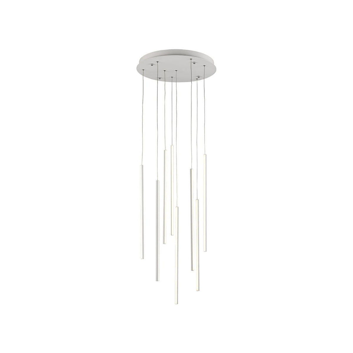 Chute Round LED Pendant Light in White (Small).