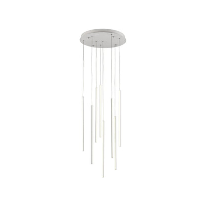 Chute Round LED Pendant Light in White (Small).