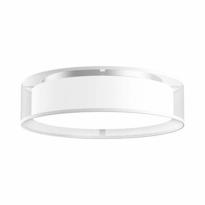 Dalton LED Flush Mount Ceiling Light in White Organza (Small).