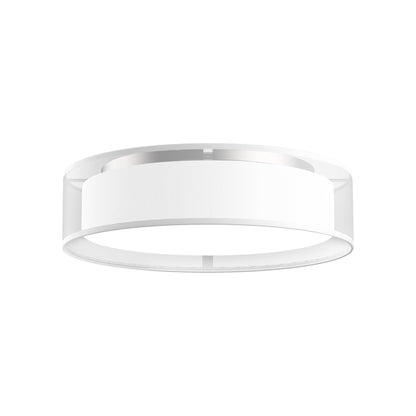 Dalton LED Flush Mount Ceiling Light in White Organza (Small).