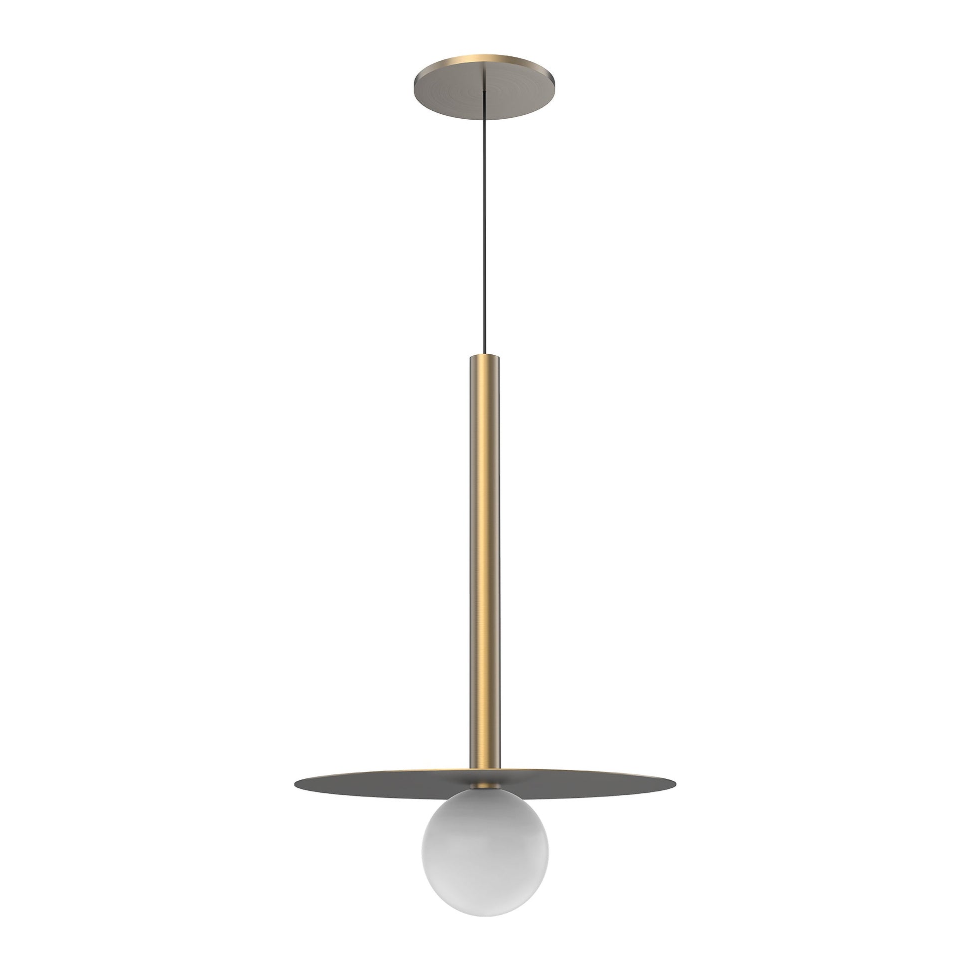 Elixir LED Pendant Light in Brushed Gold (11.88-Inch).