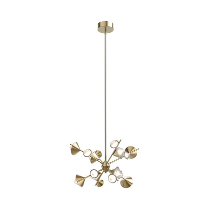 Geode LED Chandelier in Brushed Gold (25-Inch).