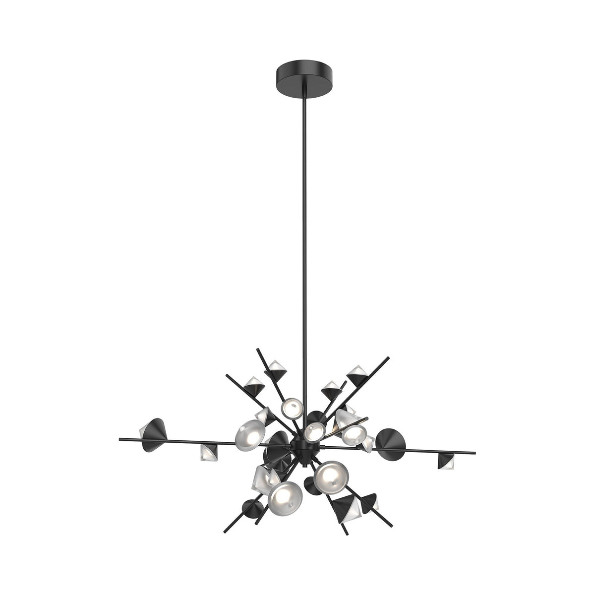 Geode LED Chandelier in Black (48-Inch).