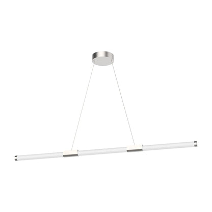 Akari LED Linear Pendant Light in Brushed Nickel (49.5-Inch).