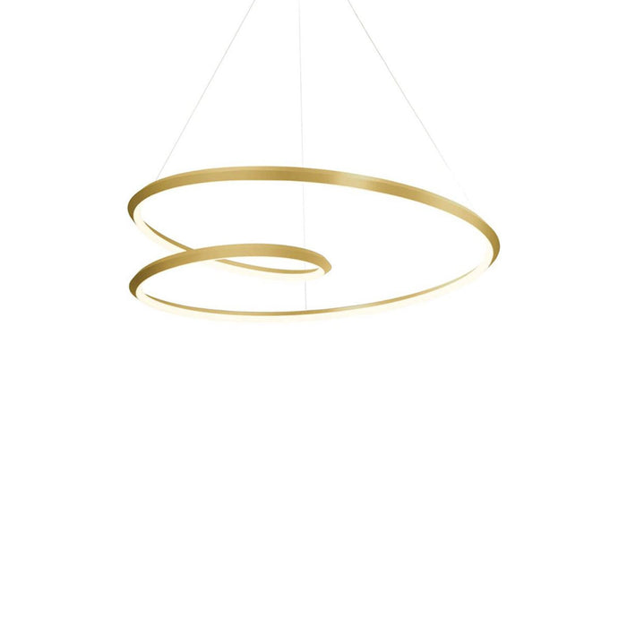 Ampersand LED Pendant Light in Brushed Gold (Small).