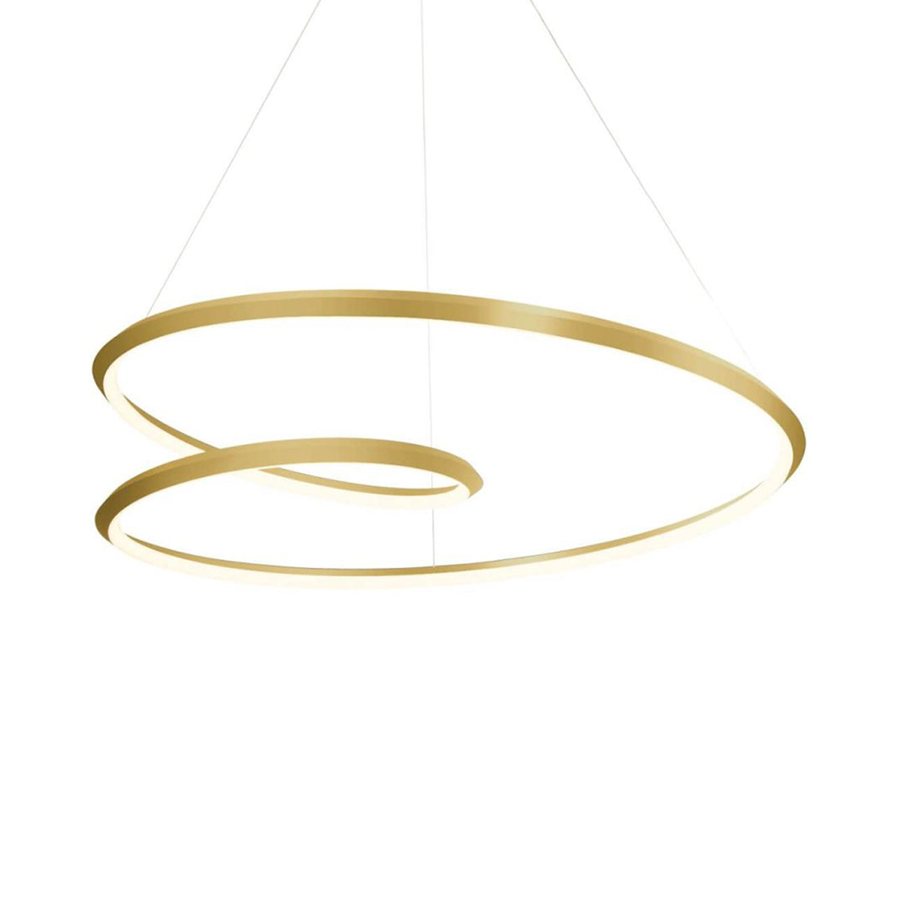 Ampersand LED Pendant Light in Brushed Gold (Large).