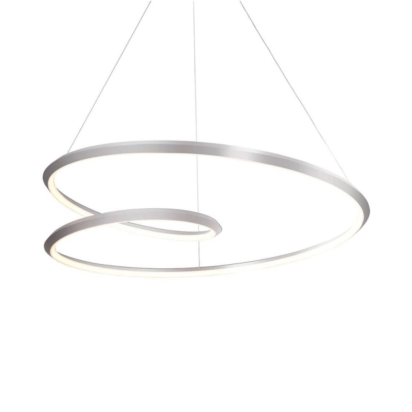 Ampersand LED Pendant Light in Brushed Nickel (Large).