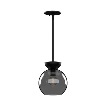 Arcadia Pendant Light in Black/Smoked.