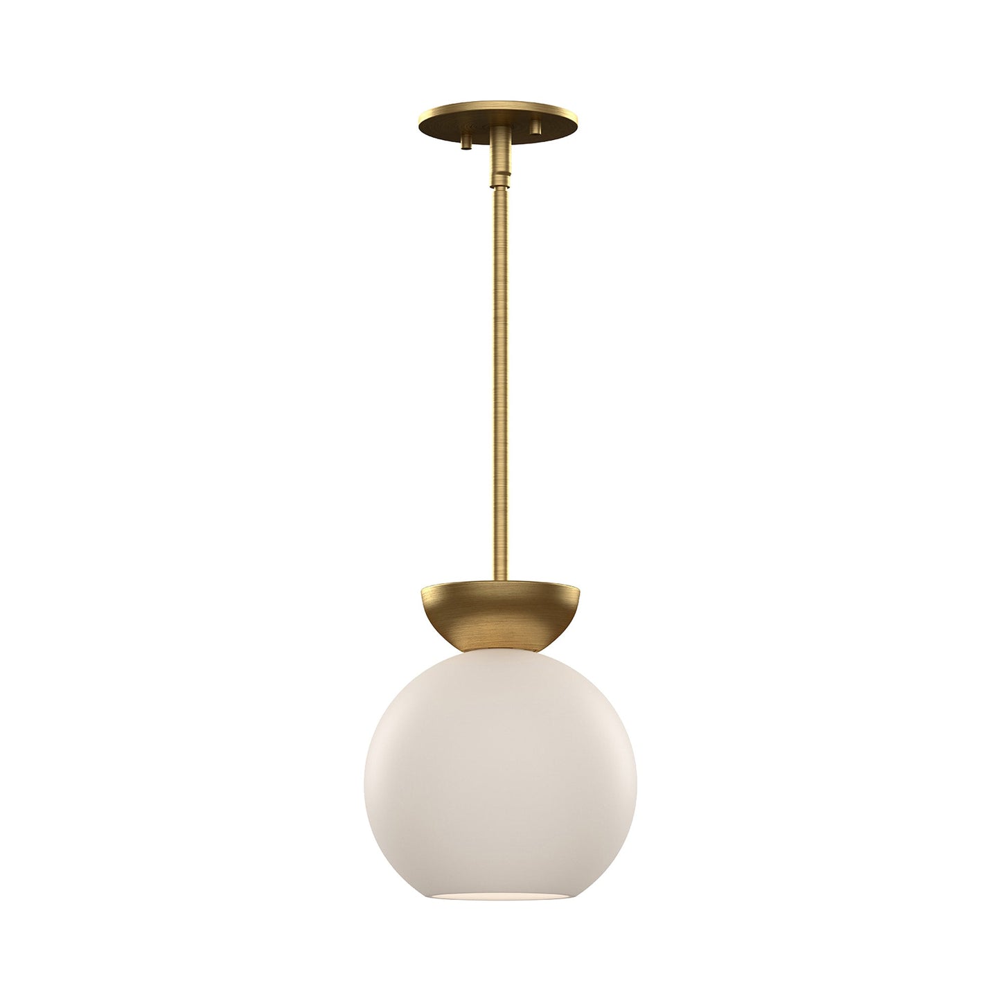 Arcadia Pendant Light Brushed Gold/Opal Glass.