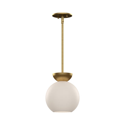 Arcadia Pendant Light Brushed Gold/Opal Glass.