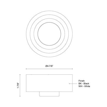 Arco LED Wall Light - line drawing.