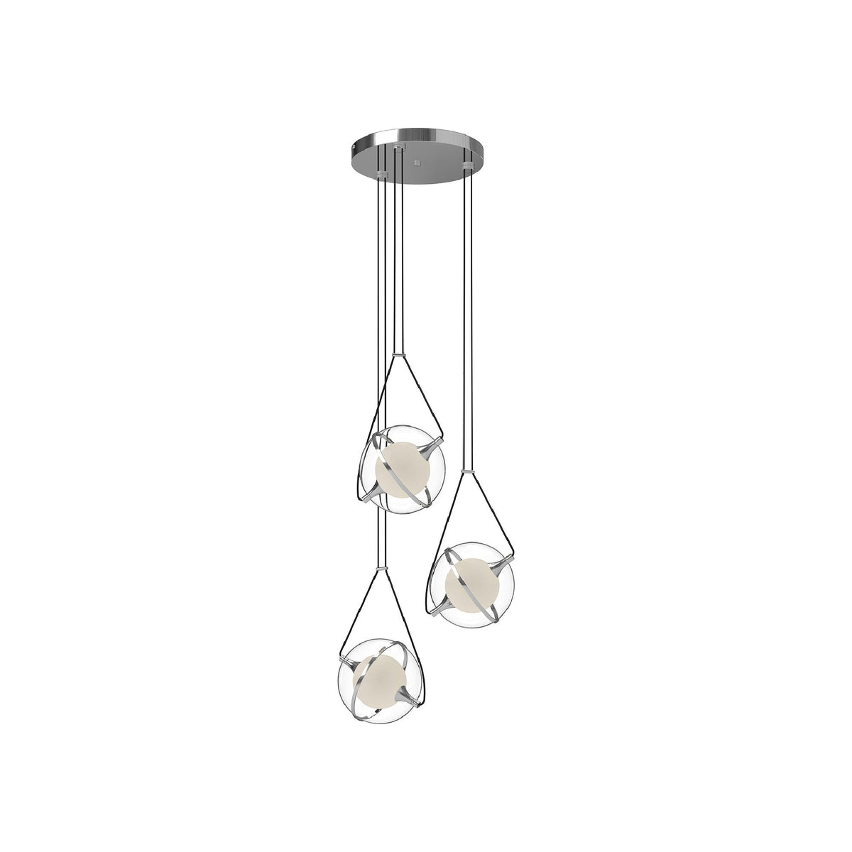 Aries LED Chandelier in Chrome (17.63-Inch).