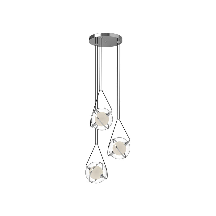 Aries LED Chandelier in Chrome (Small).