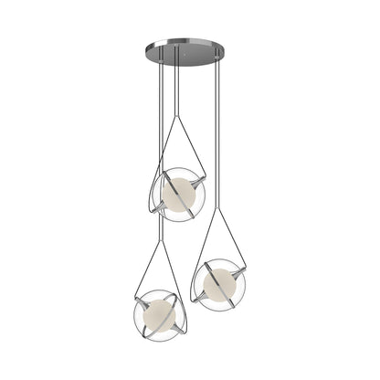 Aries LED Chandelier in Chrome (28-Inch).