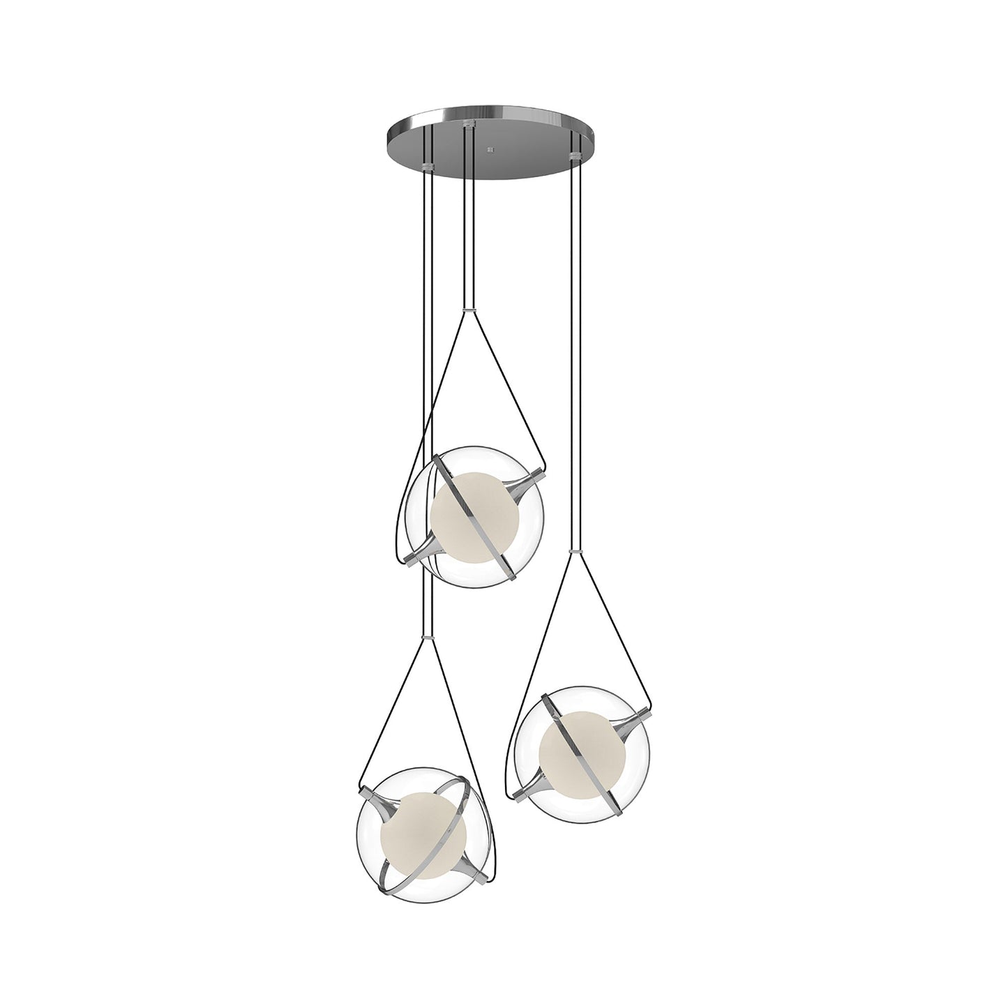 Aries LED Chandelier in Chrome (Large).