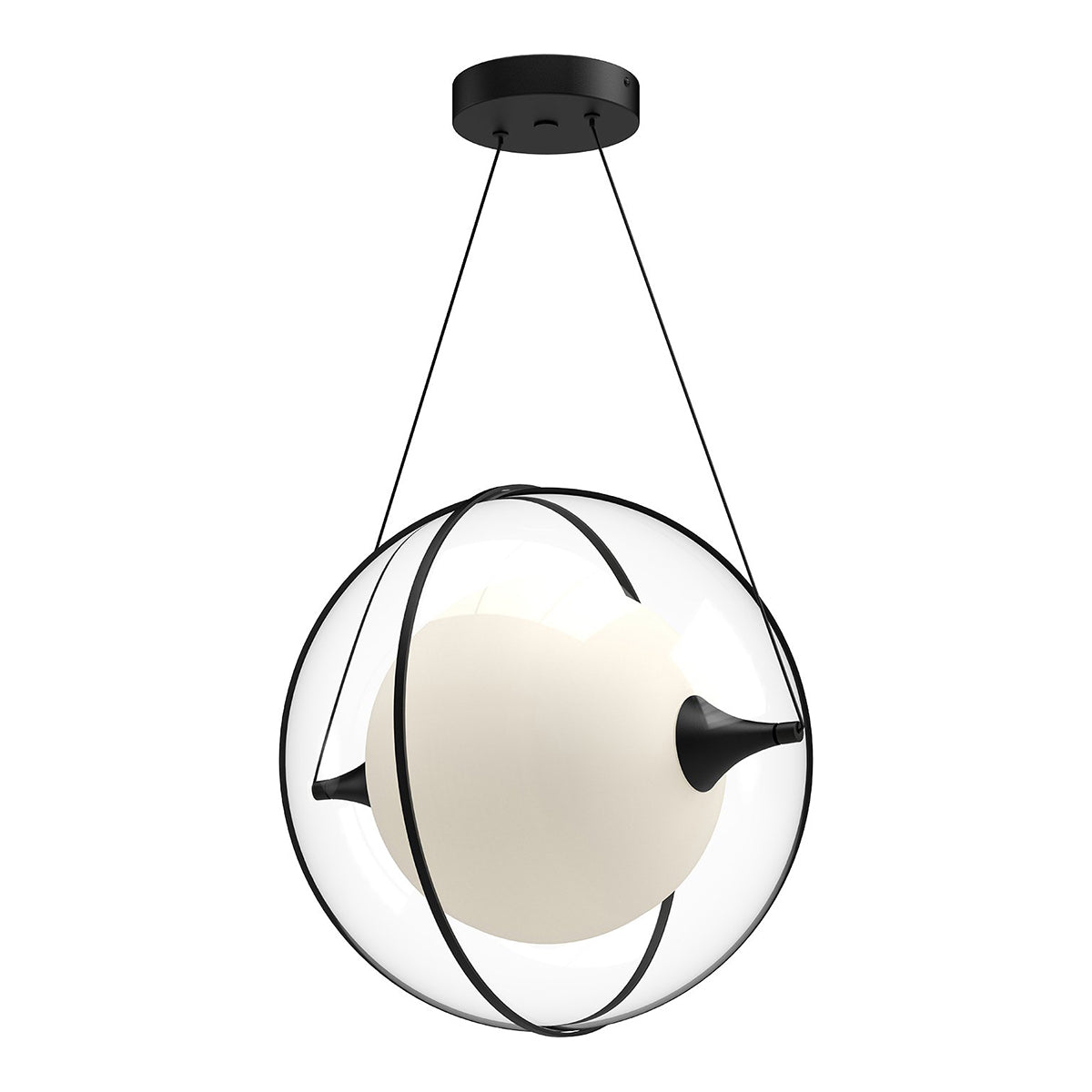 Aries LED Pendant Light in Black (Large).