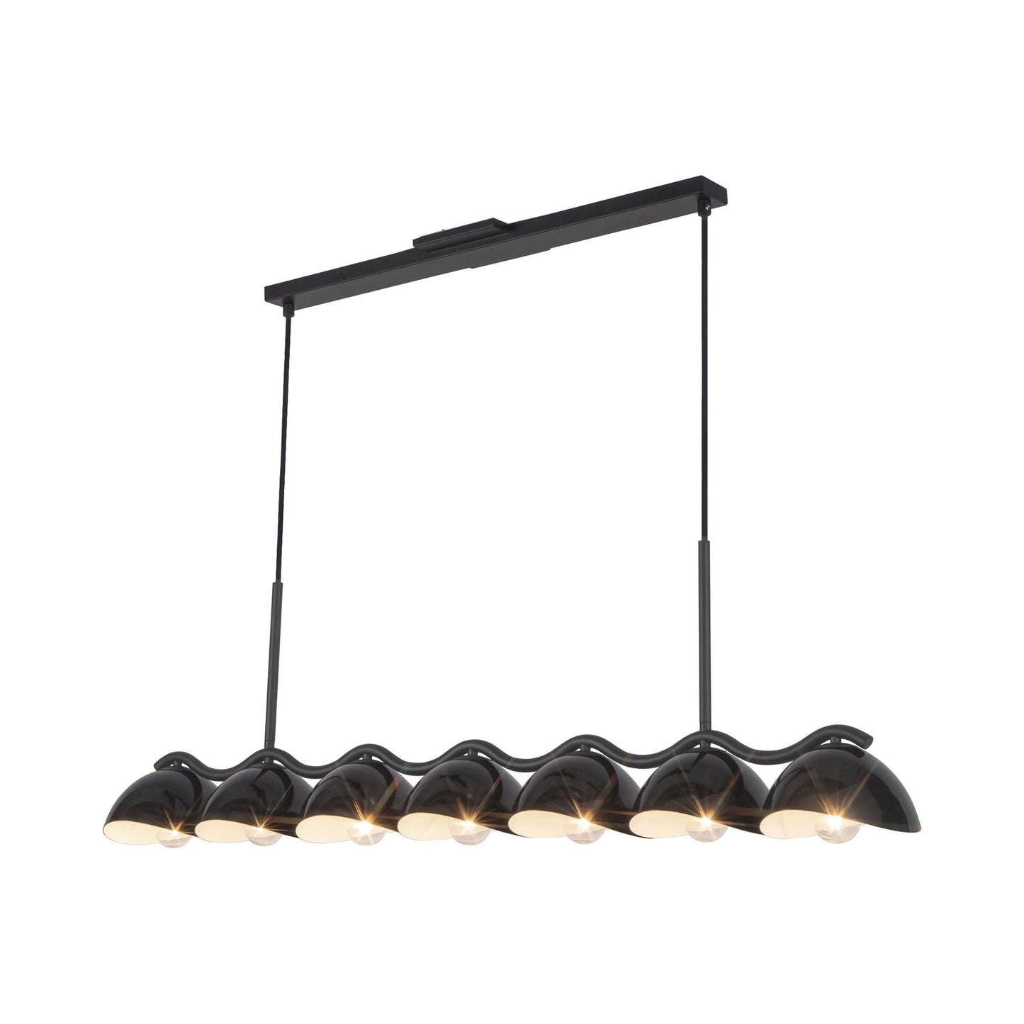 Atlas Linear Pendant Light in Black.