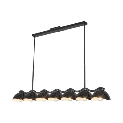 Atlas Linear Pendant Light in Black.