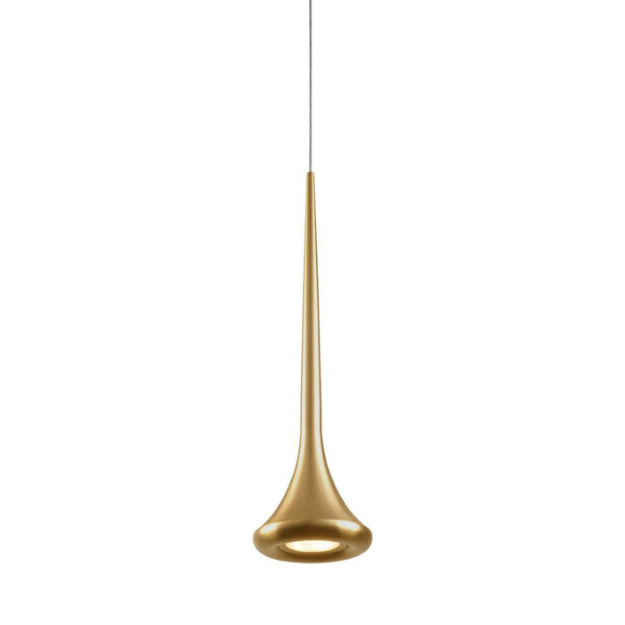Bach LED Pendant Light in Brushed Gold.