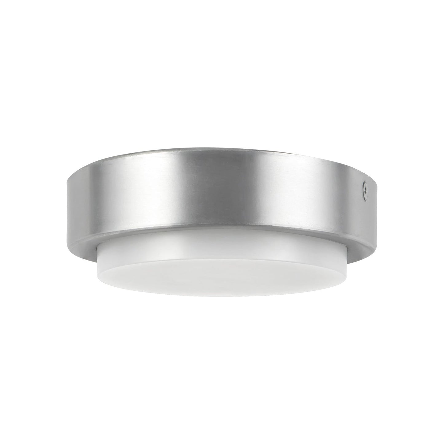 Bailey Outdoor LED Flush Mount Ceiling Light in Brushed Nickel (5-Inch).