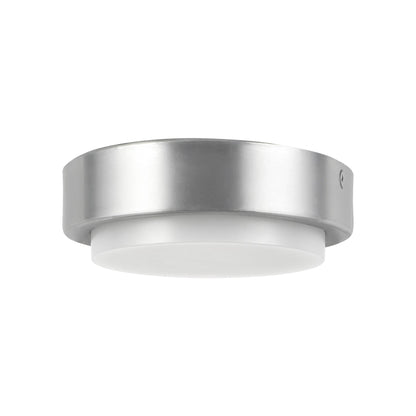 Bailey Outdoor LED Flush Mount Ceiling Light in Brushed Nickel (5-Inch).